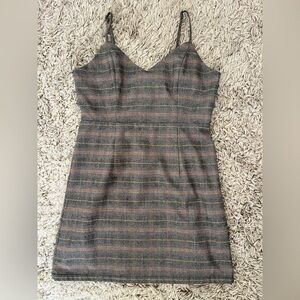 Forever 21 Black and Gray Plaid Mini Dress